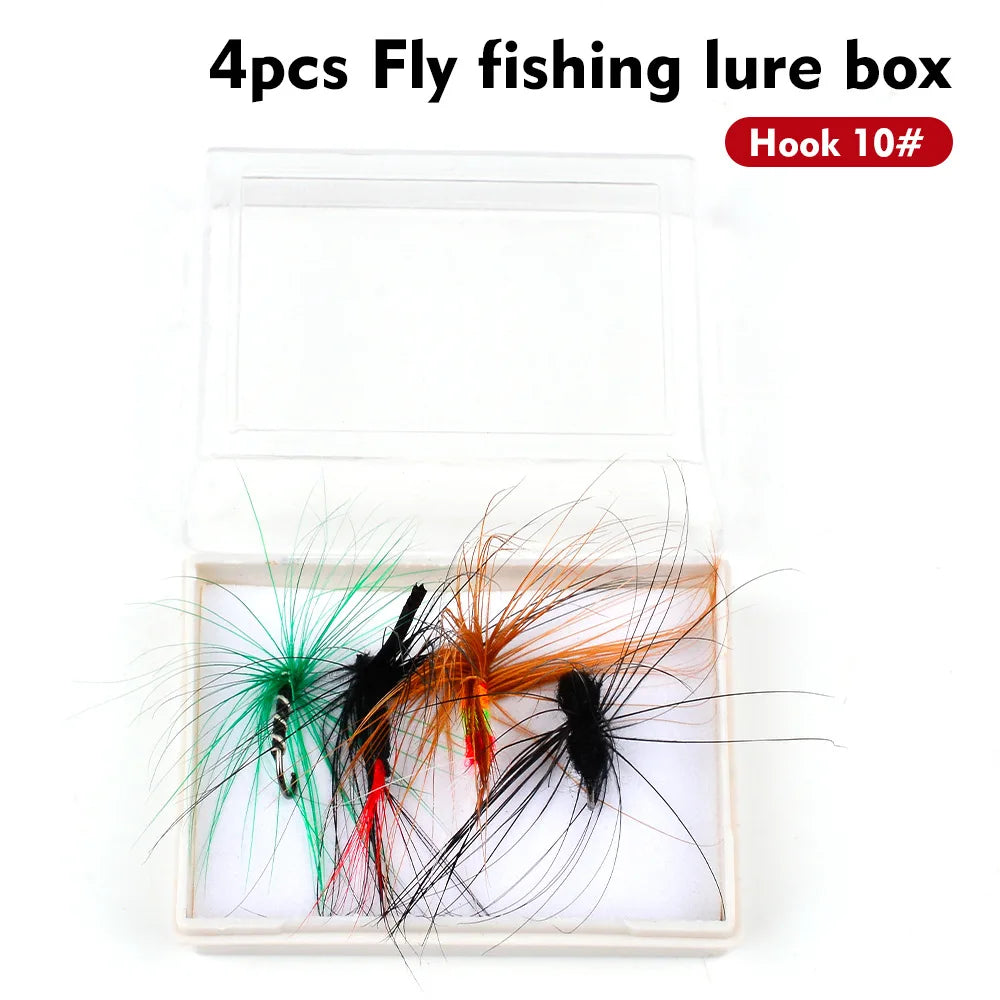 Fly hook micro-object Luya bait, boxed poisonous mosquito ant bionic butterfly nymph stream fishing small bee, simulated false bait
