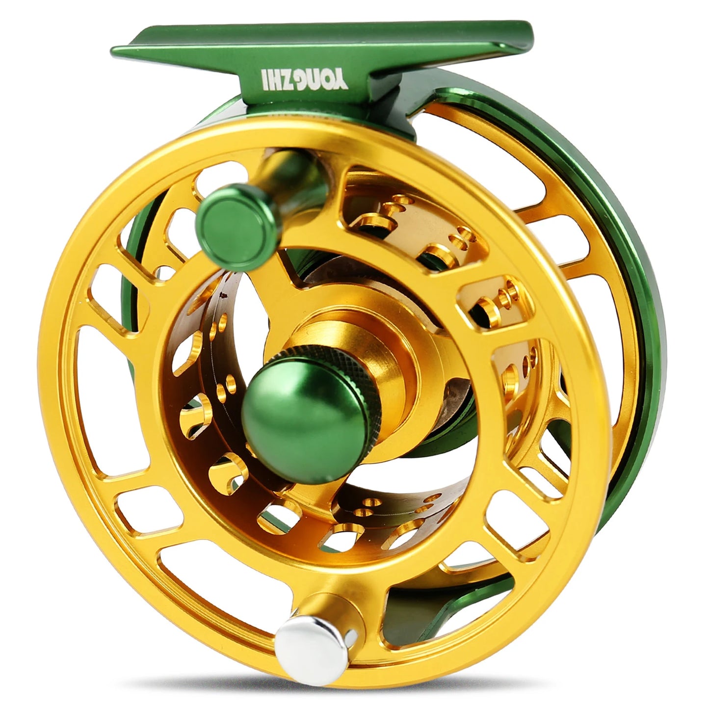 Sougayilang Multicolor Fly Fishing Reel CNC Aluminium Alloy Spool with Non-Slip Drag Knob Brake Disc for Better Fishing Pesca