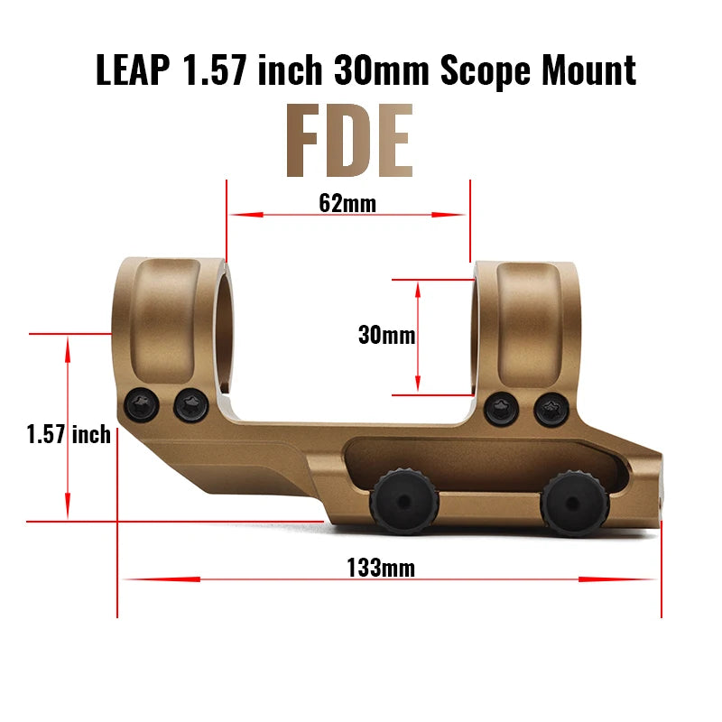 SCALAR Type LEAP 1.57 1.93 30mm 34mm Scope Mount  Scope Rings 20mm Picatinny Rail Base Hunting and Airsoft Accessary
