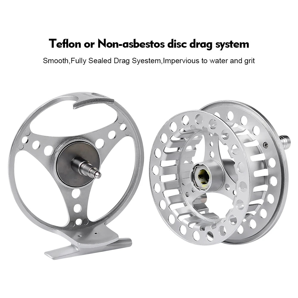 Full Metal Fly Fishing Reel Aluminum Alloy Body Reel with Machined 3/4 5/6 7/8 Fishing Fly Reel