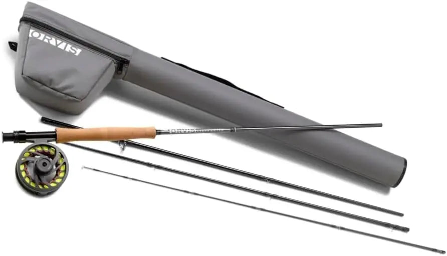 Fly Rod and Reel Outfit for Fly Fishing, Black Chrome Blank with Ceramic Guides, Durable Reel Seat, Comes with Rod Tube, Reel, L