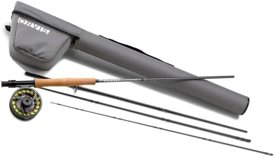 Fly Rod and Reel Outfit for Fly Fishing, Black Chrome Blank with Ceramic Guides, Durable Reel Seat, Comes with Rod Tube, Reel, L