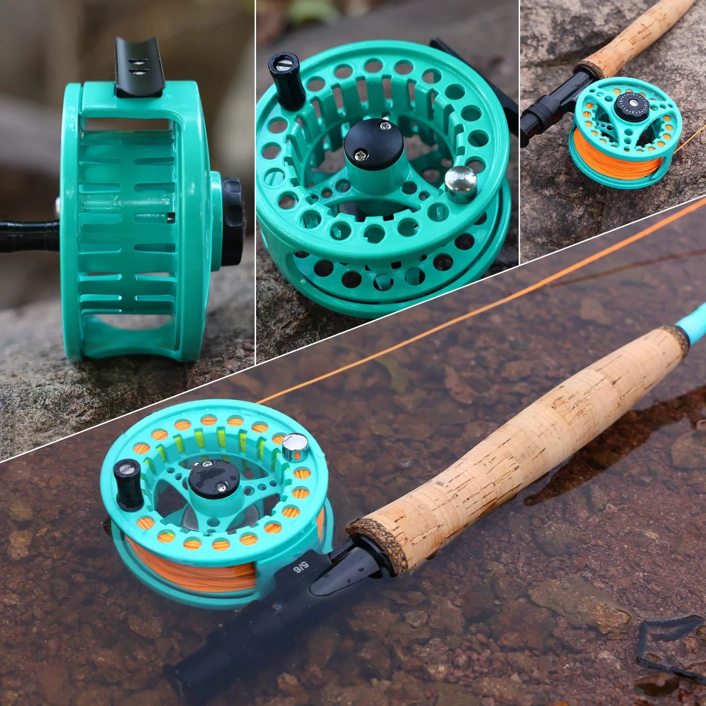 Sougayilang Fly Fishing Reel 5/6 7/8 High Die Casting Aluminium Alloy Spool Fly Fishing Reel Max Drag 11kg Fishing Tackle