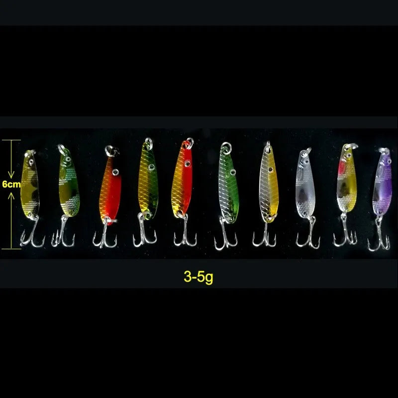 30pcs Fishing Lures Kit - Premium ABS & Iron Spinner Baits for Bass, Trout