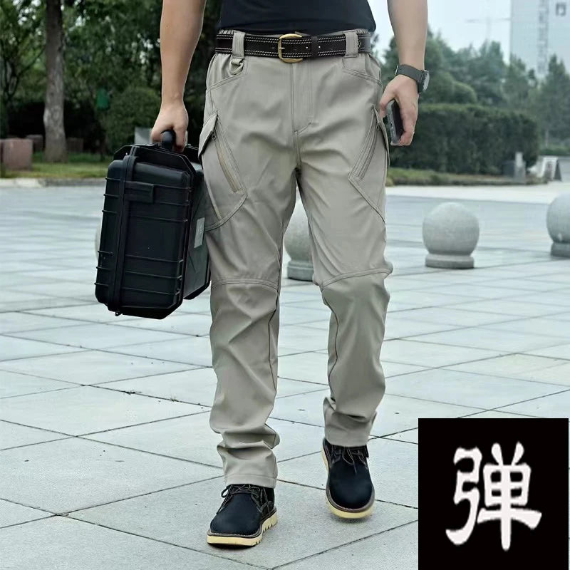 Men's M-5XL Autumn Spring Fall Elastic Camping Hiking Trekking Finshing Hunting Pants Outdoor Cycling Tranning Cargo Trousers