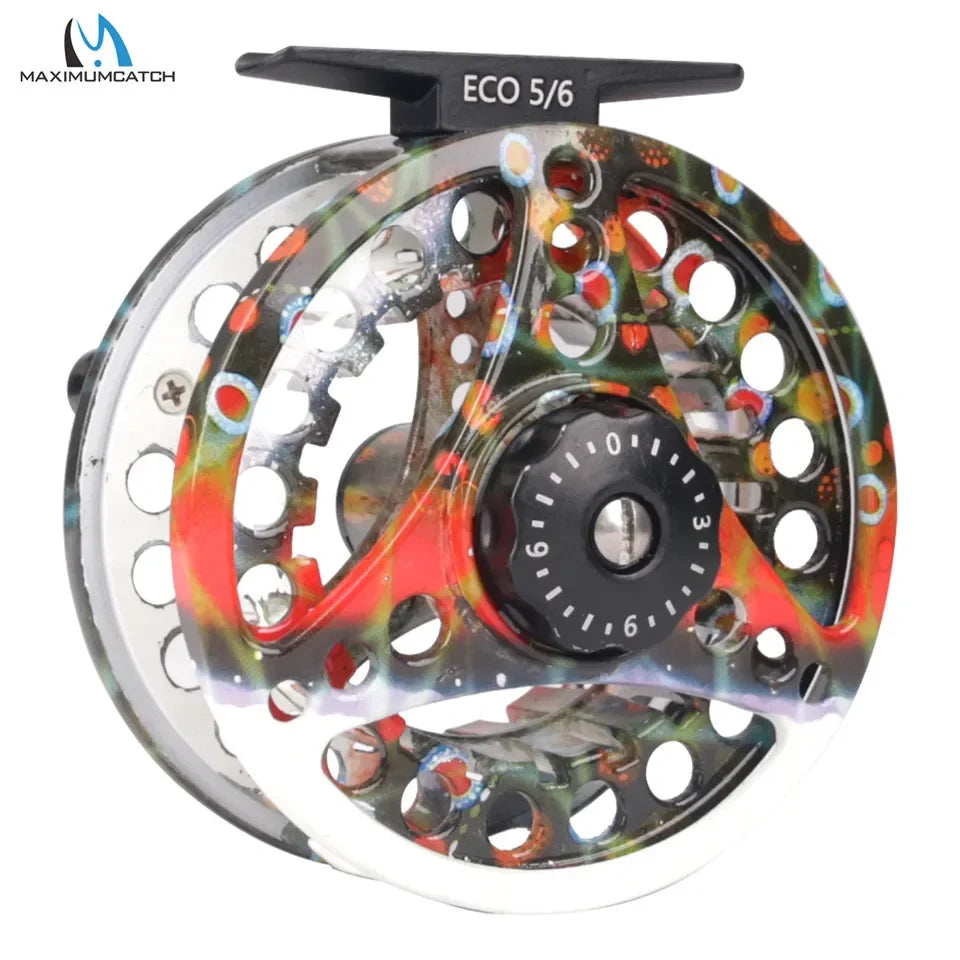 MAXIMUMCATCH ECO Fly Reel – Ultra-Light Large Arbor Aluminum 2-8WT with Manual Changeover | Precision Machined Fly Fishing Reel