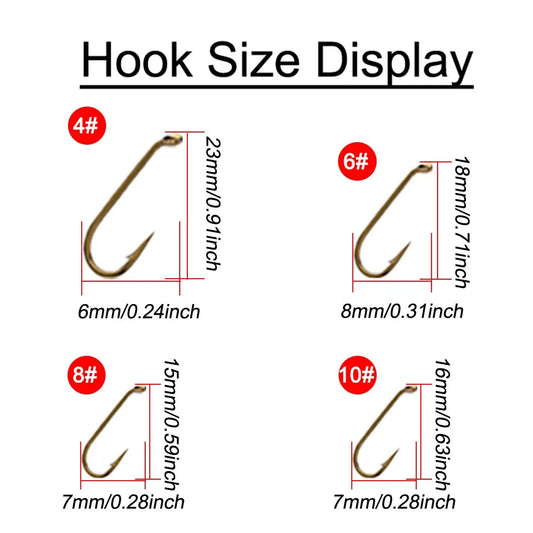 2 Boxes Bundle(Total 112Pcs Flies)Fly Fishing Flies Set with Fly Box, 2 Boxes Dry Wet Nymph #4#6#8#10 Hooks for Trout Salmon Bass