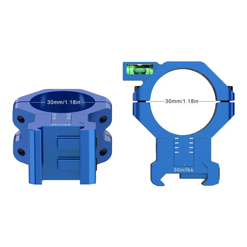 WestHunter Advanced Center Height Adjustable Picatinny Mount MOA and Elevation Adjust Bubble Level Rings for 34mm 30mm Tube