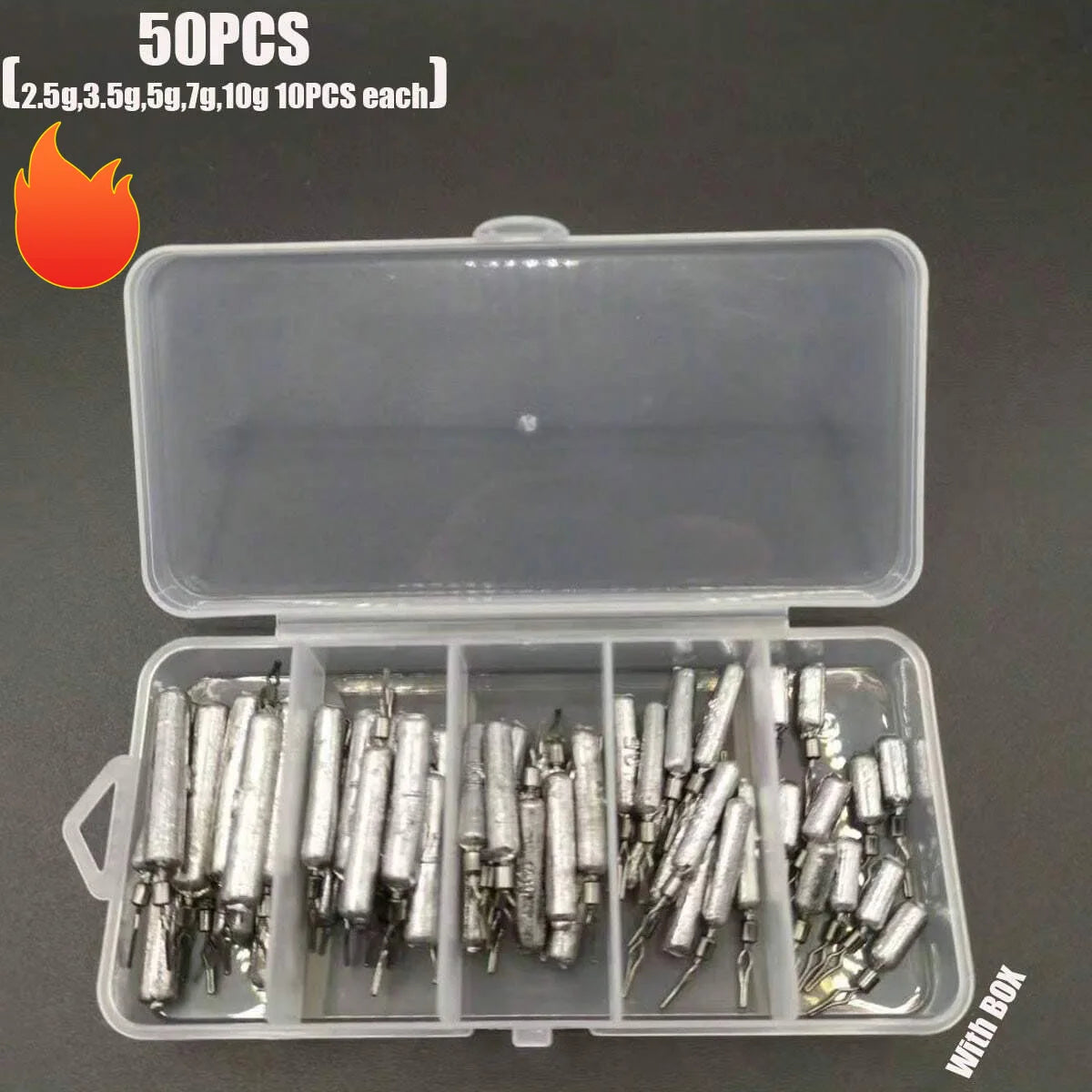 Drop Shot Fishing Weights, Pencil Weights Fising Sinkers No Snag Drop Shot Rig Skinny Sinkers for Bass Saltwater Freshwater