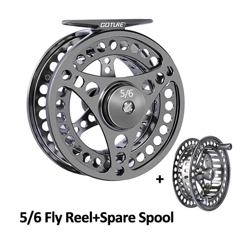 Goture 2+1BB Fly Fishing Reel CNC-Machined Aluminum Arbor Trout Carp Fishing Reel 3/4 5/6 7/8 9/10 WT Left&Right Handle Fly Reel