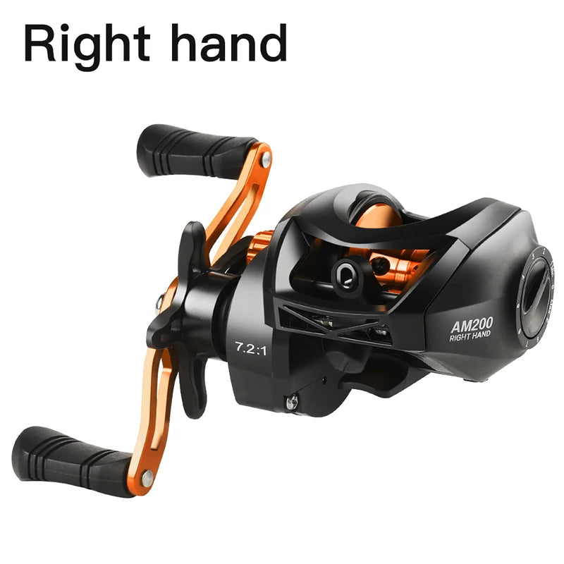 BILLINGS Baitcasting Reel 8KG Max Drag Baitcaster Fishing Reels 7.2:1 Gear Ratio Magnetic Brake System Casting Reel for Freshwater Saltwater Bass Trout Carp Fishing