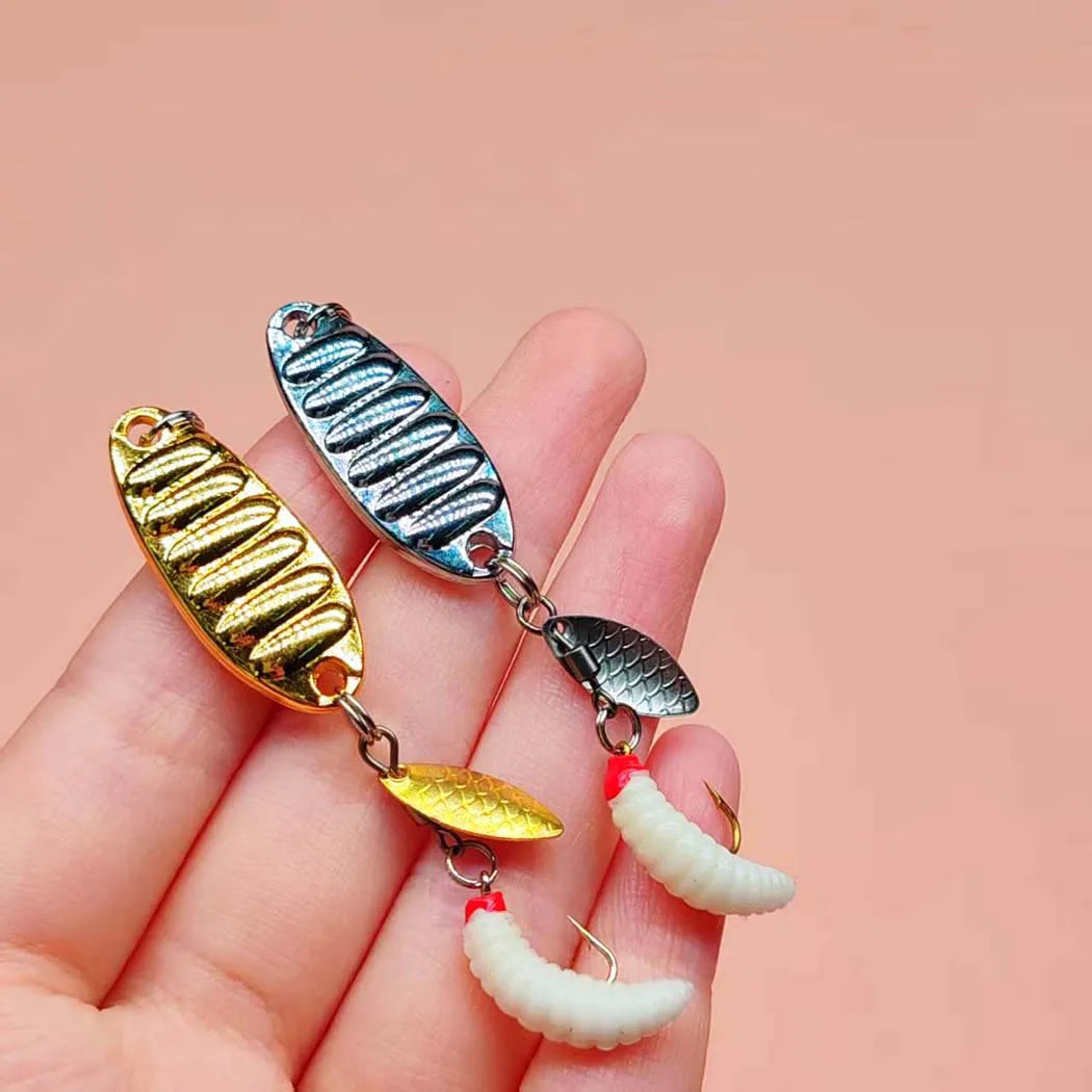 12Pieces Fly Fishing Files Sequin Kit #6-#10-#16 Handmade Dry Wet Nymphs Streamers Fly Fishing Lures for Trout Salmon with Fly Box