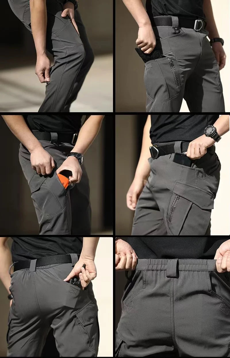 Men's M-5XL Autumn Spring Fall Elastic Camping Hiking Trekking Finshing Hunting Pants Outdoor Cycling Tranning Cargo Trousers