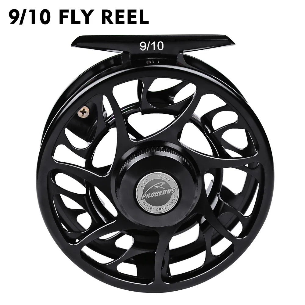 PROBEROS 3+1BB Fly Fishing Wheel 3/4-5/6-7/8 WT Fly Fishing Reel Aluminum Fly Reel CNC Machine Cut Large Arbor Die Casting