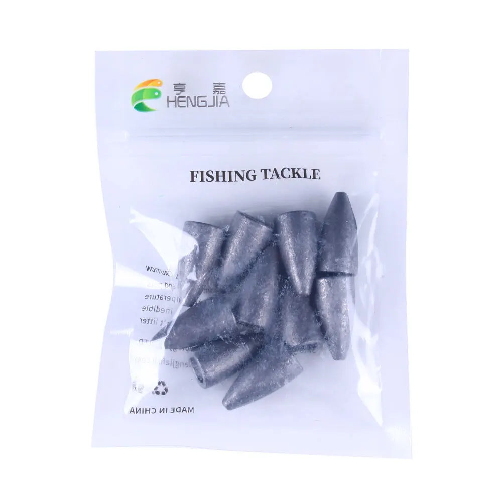 Bullet Shape Texas Rig Metal Sinker 1.75G -21G Fishing Weight Sinker Fishing Accessories All For Fishing