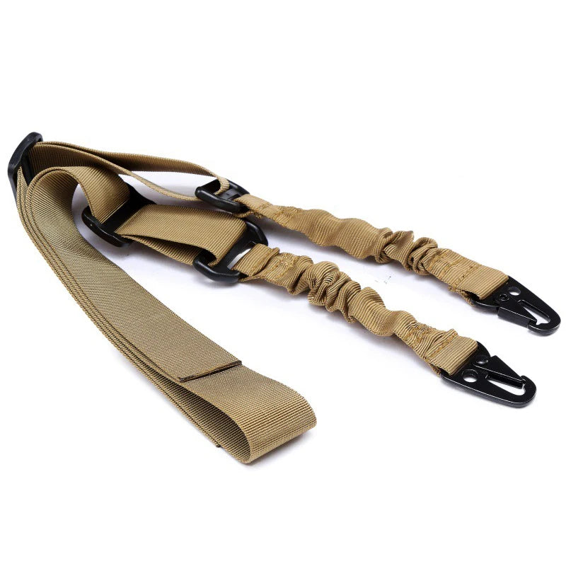 Tactical Two Points Sling Bungee Shoulder Strap Durable Nylon Rifle Belt Heavy Duty Sling for Outdoor Hunting Sports Accessories