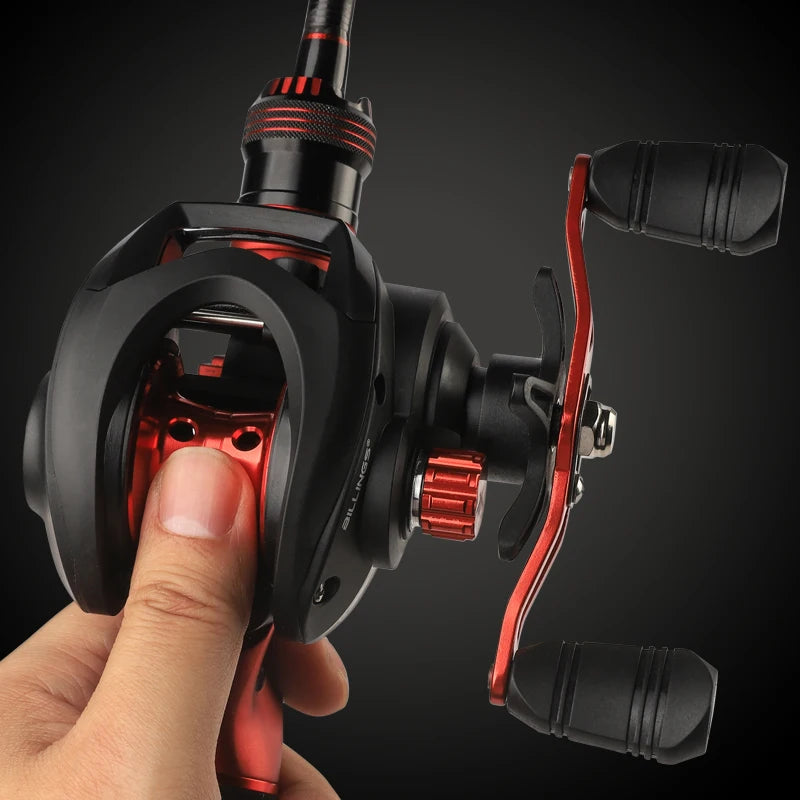 BILLINGS Baitcasting Reel 8KG Max Drag Baitcaster Fishing Reels 7.2:1 Gear Ratio Magnetic Brake System Casting Reel for Freshwater Saltwater Bass Trout Carp Fishing