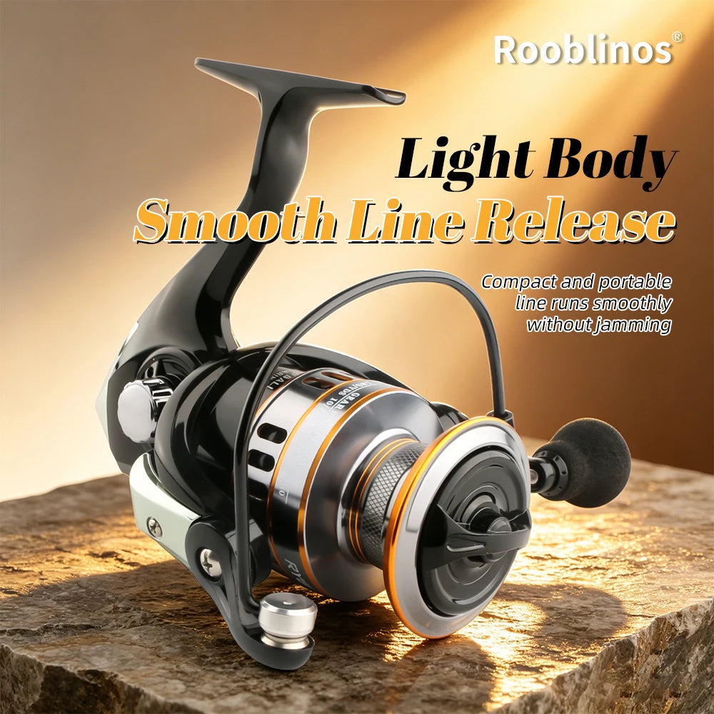 ROOBLINOS RY Lure Fishing Reel Spinning Reel 5.2:1 Smooth EVA Knob