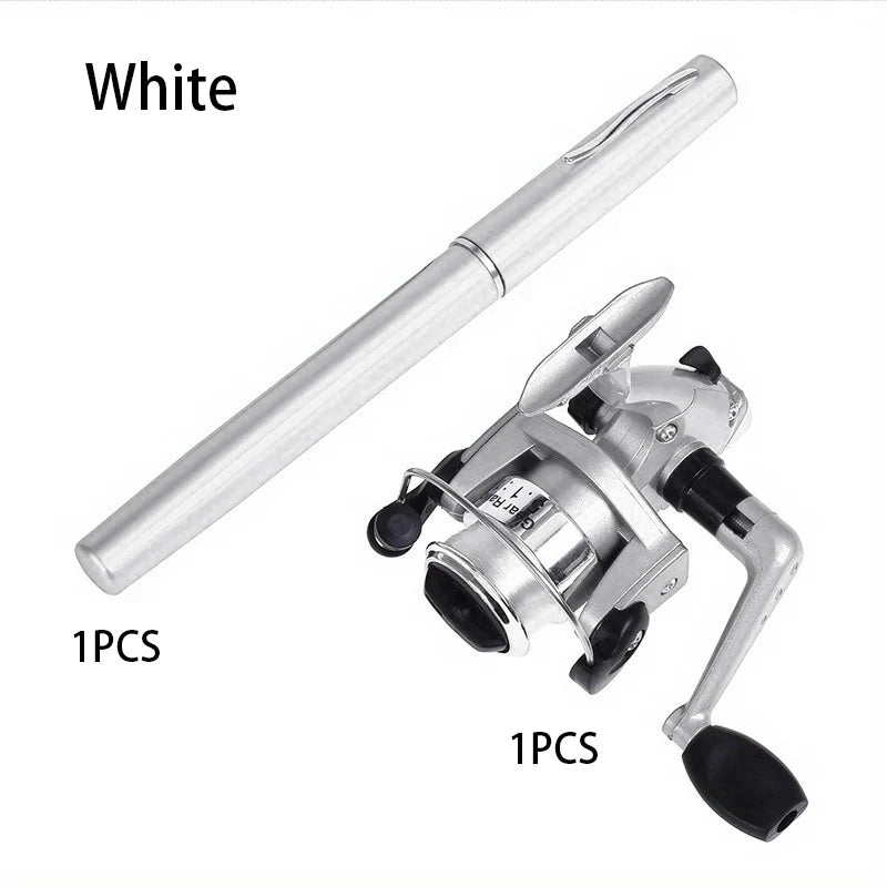 Pen Fishing Rod and Reel Combos Spinning Wheel Travel Rod Set 1M Mini Pocket Ice Rod with Reel for for Fly Fish Sea Saltwater