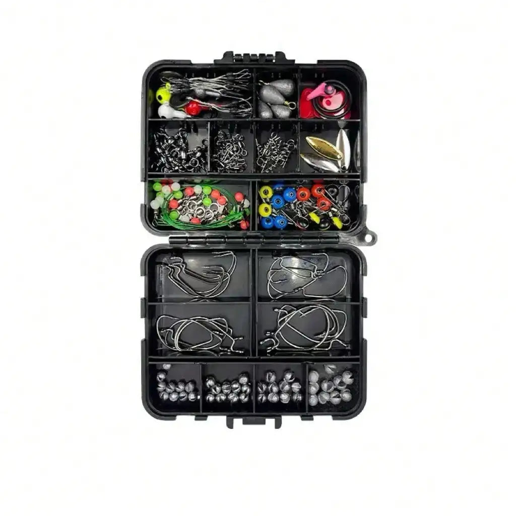 264pcs Ultimate Lure Fishing Tackle Set - Portable Complete Kit With Crank Hooks, Swivels, Sinkers & Various Accessories For Anglers Fishing Gear, The Perfect Christmas Gift For Winter Fishing, Night Fishing