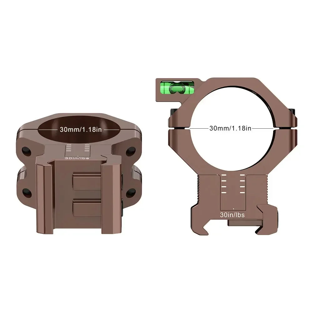 WestHunter Advanced Center Height Adjustable Picatinny Mount MOA and Elevation Adjust Bubble Level Rings for 34mm 30mm Tube