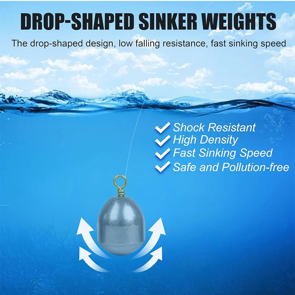 15Pcs Iron Fishing Weights Sinkers Kit Bass Casting Sinkers Weights Drop Shot Catfish Weights Sinkers for Saltwater Freshwater