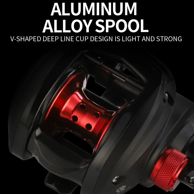 BILLINGS Baitcasting Reel 7.1:1 High Gear Ratio 5+1 Smooth Bearings 18LB Max Drag Professional Baitcaster Fishing Reels for Freshwater Saltwater
