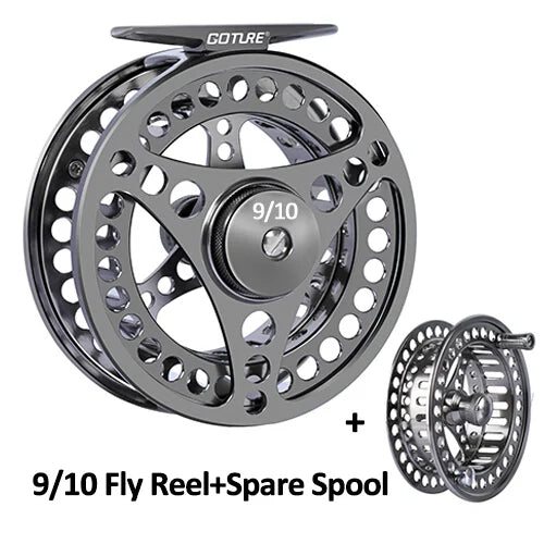 Goture 2+1BB Fly Fishing Reel CNC-Machined Aluminum Arbor Trout Carp Fishing Reel 3/4 5/6 7/8 9/10 WT Left&Right Handle Fly Reel