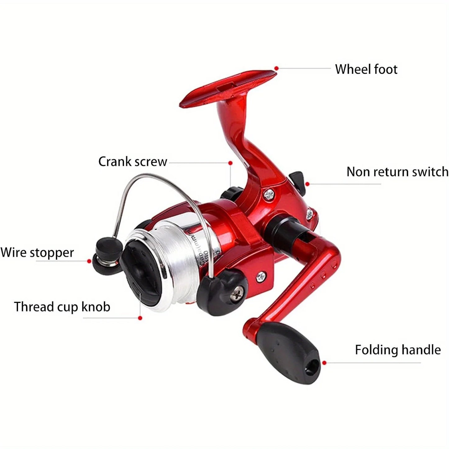 Pen Fishing Rod and Reel Combos Spinning Wheel Travel Rod Set 1M Mini Pocket Ice Rod with Reel for for Fly Fish Sea Saltwater