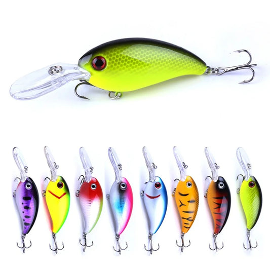 10pcs Minnow Fishing Lure Crankbait for Catching Bass Saltwater Fishing