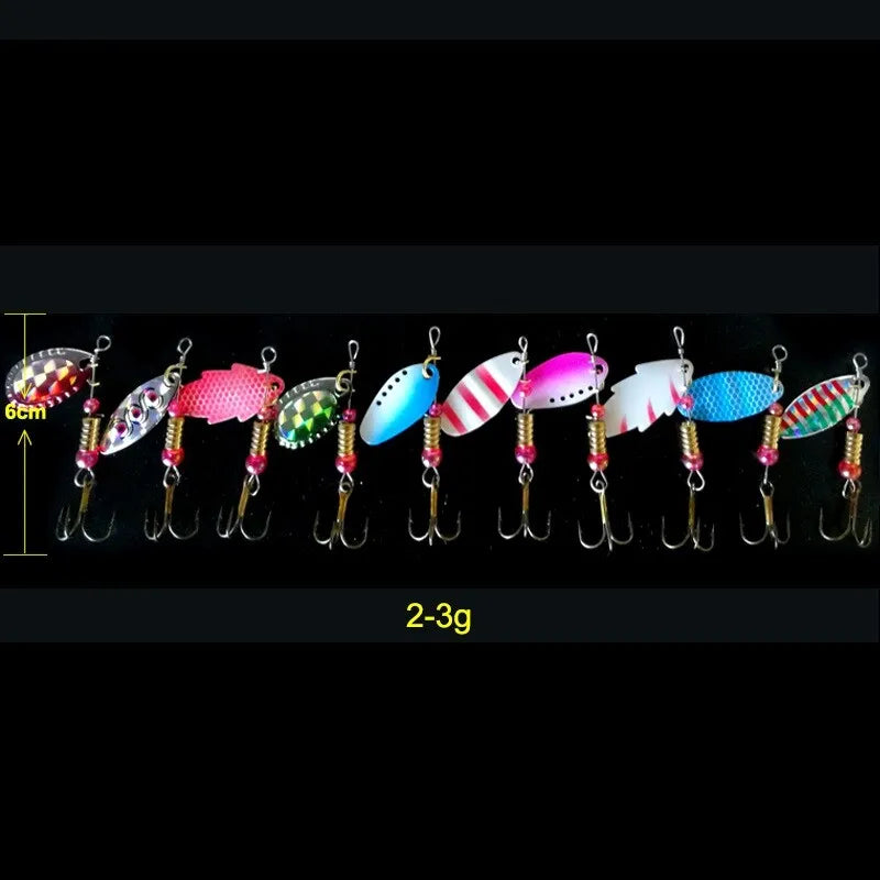 30pcs Fishing Lures Kit - Premium ABS & Iron Spinner Baits for Bass, Trout