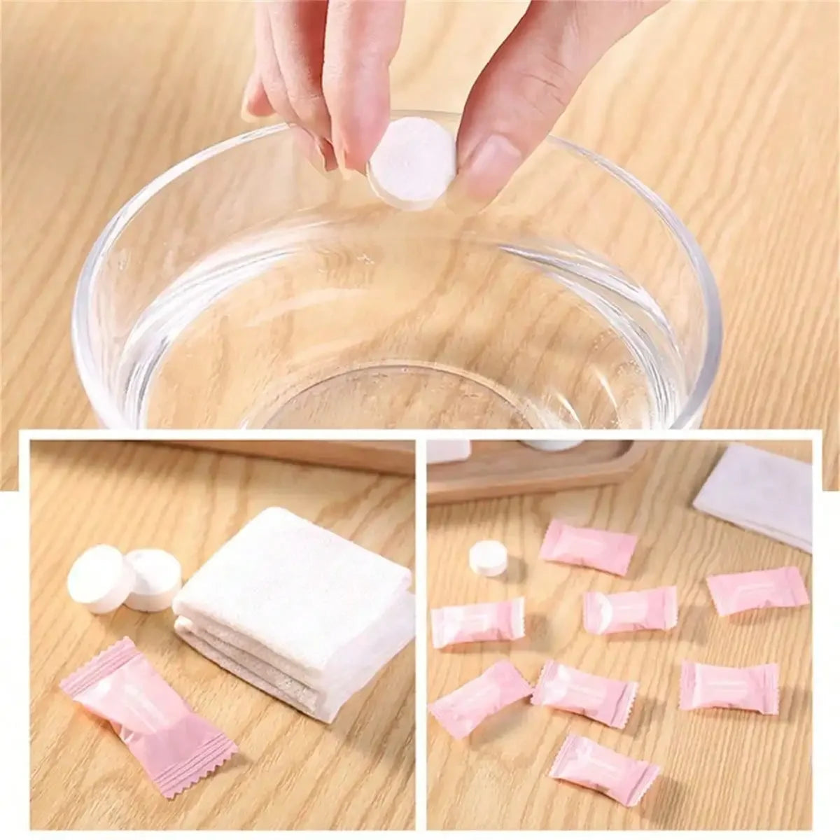 100pcs Compressed Face Towels, Disposable Compressed Towels, Portable Cleansing Wet Wipes, Soft Travel Face Towels, Portable Compressed Towels, Outdoor Camping Wet Wipes And Toilet Paper, Suitable For Outdoor Camping And Hiki