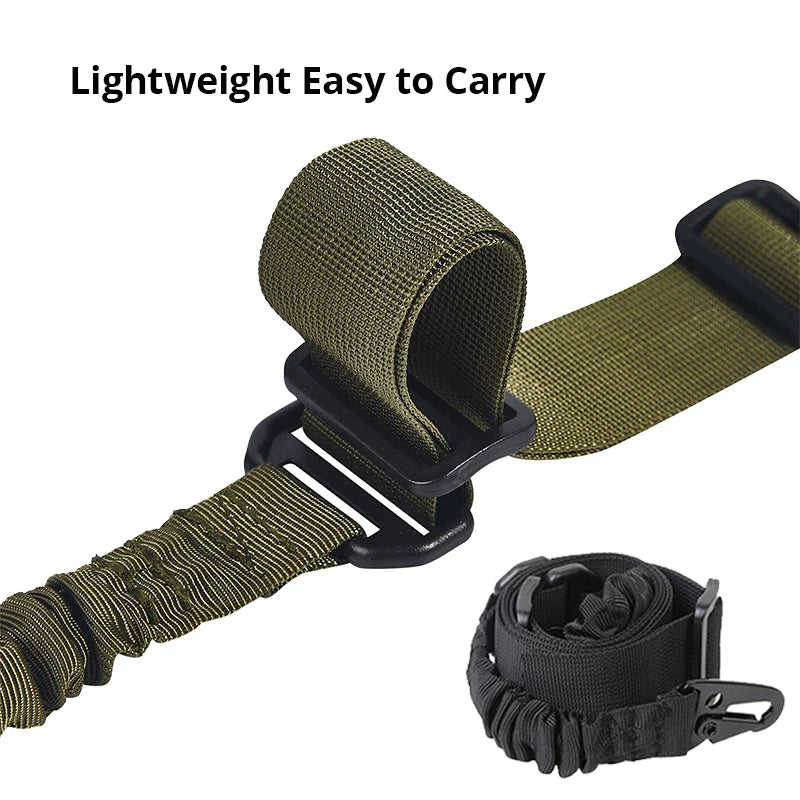 Tactical Two Points Sling Bungee Shoulder Strap Durable Nylon Rifle Belt Heavy Duty Sling for Outdoor Hunting Sports Accessories