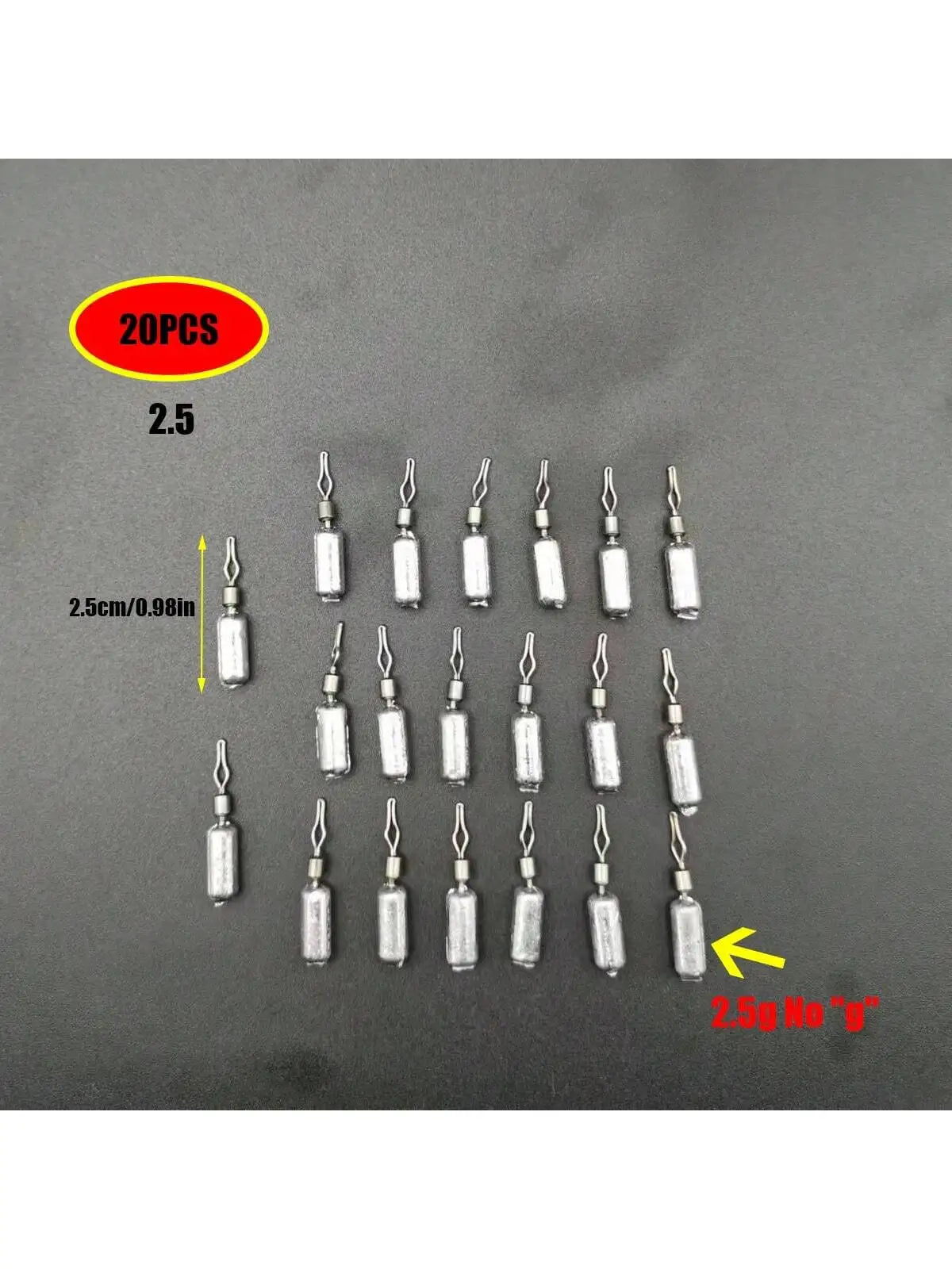 Drop Shot Fishing Weights, Pencil Weights Fising Sinkers No Snag Drop Shot Rig Skinny Sinkers for Bass Saltwater Freshwater