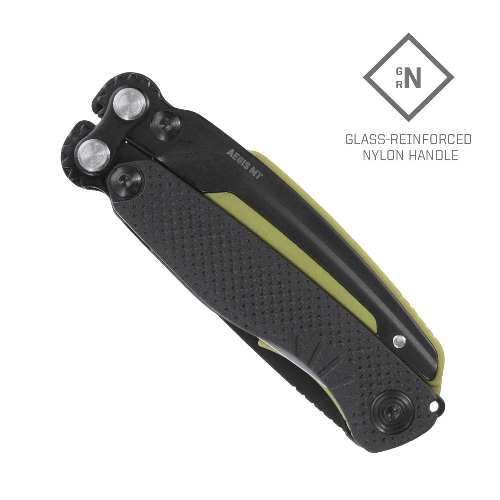 SOG 5 In 1 Aegis MT Mini Tactical Multi-tool Pliers Portable Ultralight EDC Pocket Gear With Precision Cutting Pliers Folding Knife Wire Cutter Tweezers Bottle Opener For Electrician Repair Camping Fishing DIY Small Outdoor S