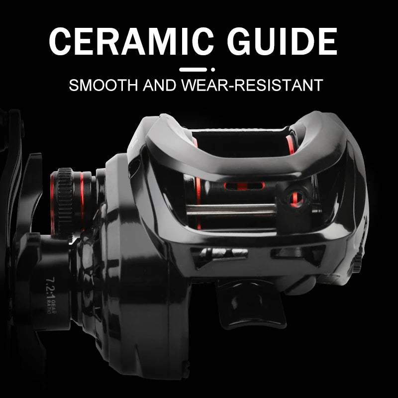 BILLINGS Baitcasting Reel 7.2:1 High Speed Gear Ratio CNC Spool 8KG Max Drag Magnetic Brake System Baitcaster Fishing Reels for Freshwater Saltwater Multiple Fish Species