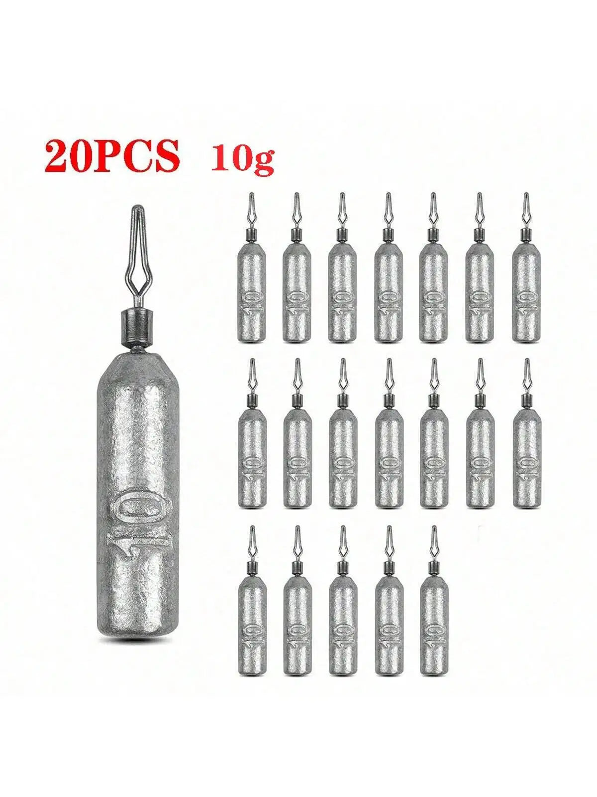 Drop Shot Fishing Weights, Pencil Weights Fising Sinkers No Snag Drop Shot Rig Skinny Sinkers for Bass Saltwater Freshwater