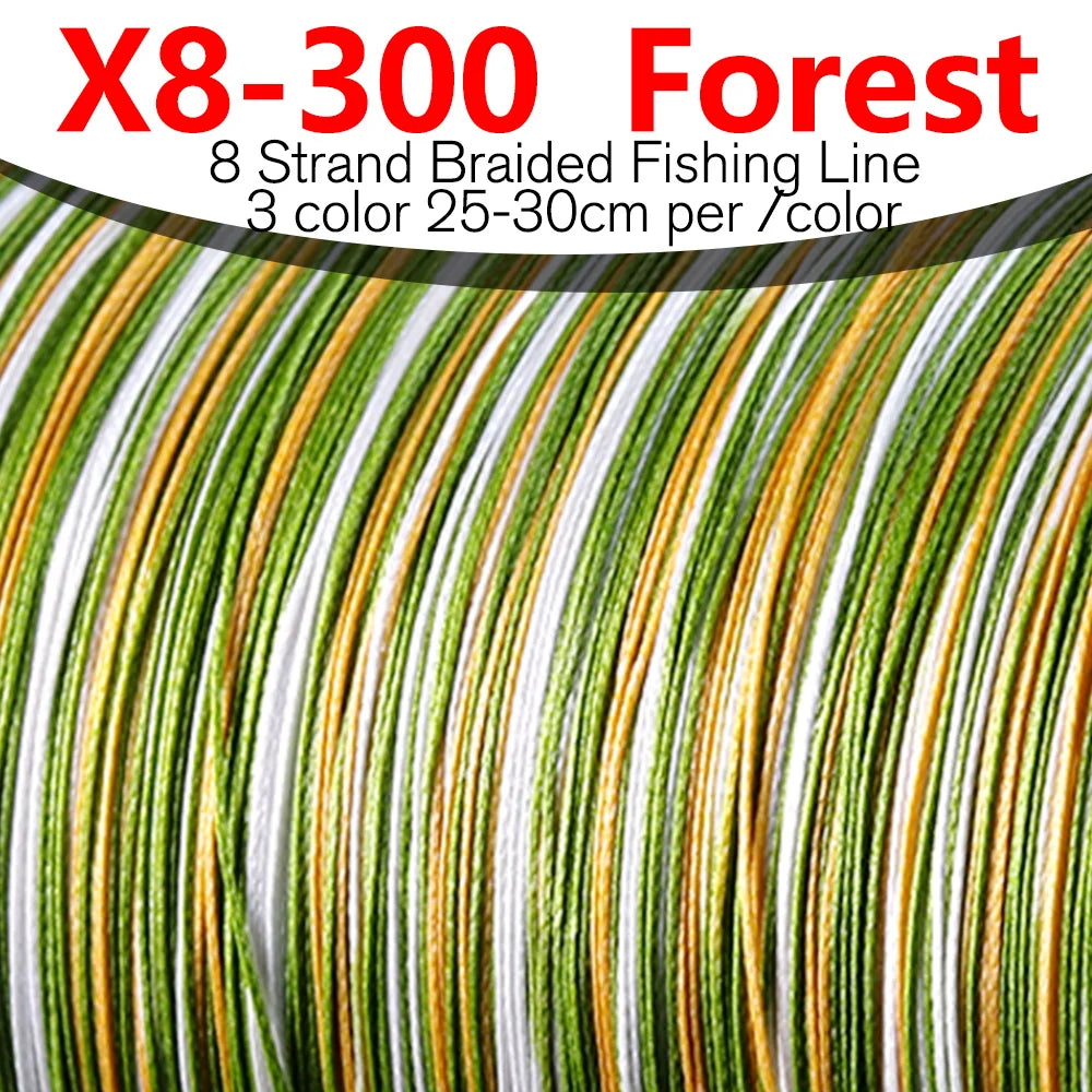 BAKAWA Braided Fishing Line X8 300M Japan PE Weave Multifilament Wire Carp Fishing Accessories Seawater and Saltwater Pesca