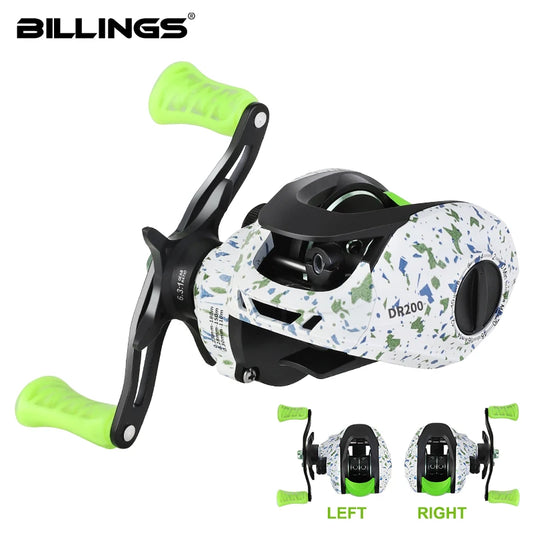 BILLINGS Baitcasting Reel 8KG Max Drag 6.3:1 Gear Ratio Magnetic Brake System  Bait Caster Fishing Reels for Freshwater Saltwater Bass Trout Fishing