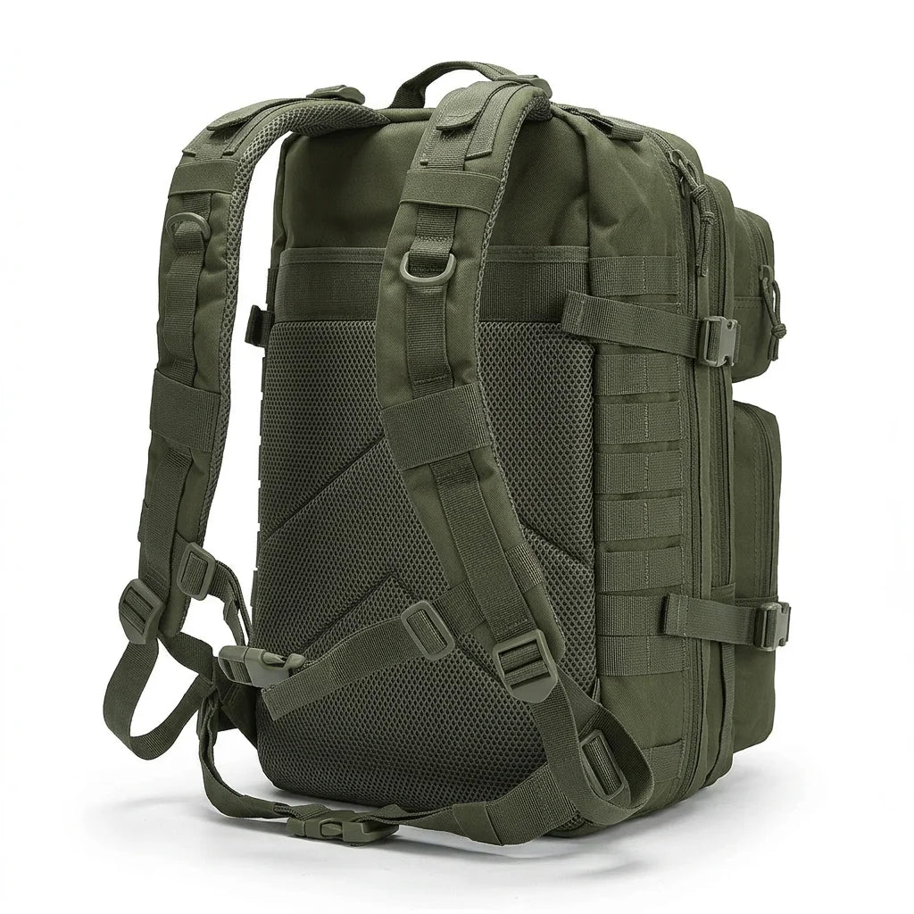 45L Tactical Hunting Backpack Molle Camo Water Resistant Outdoor Field Bag Camping Hiking Trekking Bushcraft Survival Bug Out Bag Large Capacity Rucksack Daypack Men Women Hunters Durable Wear Resistant Heavy Duty Multi Pocke