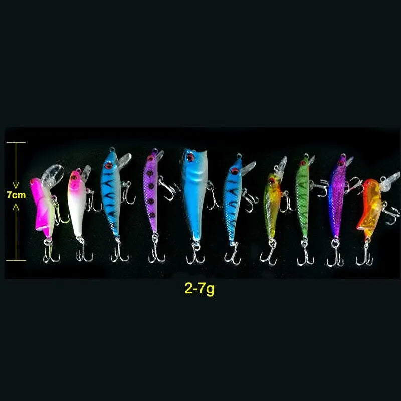 30pcs Fishing Lures Kit - Premium ABS & Iron Spinner Baits for Bass, Trout