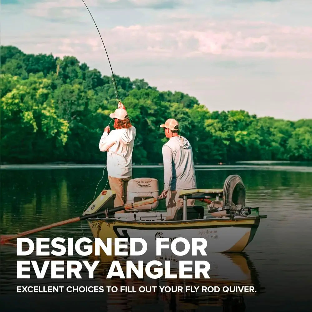 Fly Rod and Reel Outfit for Fly Fishing, Black Chrome Blank with Ceramic Guides, Durable Reel Seat, Comes with Rod Tube, Reel, L
