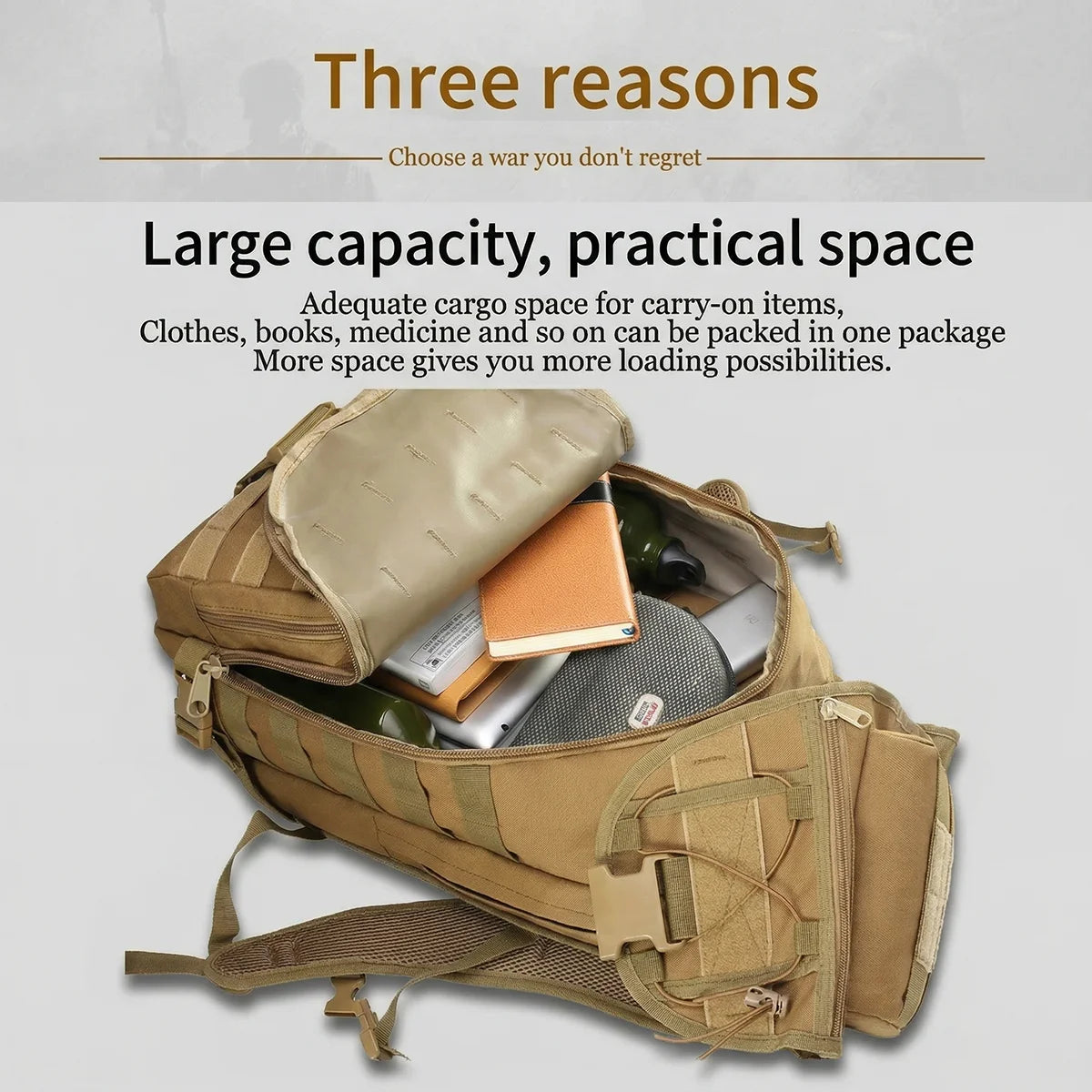 35L Fishing Tackle Backpack with MOLLE System & Multiple Sub-Pockets, Water-Resistant Outdoor Rucksack for Freshwater Saltwater Kayak River Angling Gear