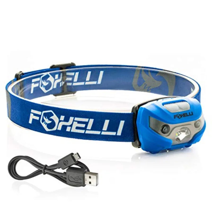 USB-C Rechargeable LED Headlamp Super Bright, Lightweight Head Lamp for Running, Camping, Hiking and Work Comfortable Fit for A