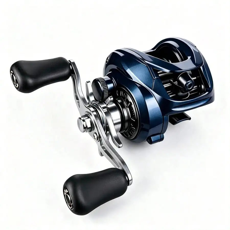 Compact Lightweight Baitcasting Fishing Reel,7.2:1 Gear Ratio,Smooth Anti‑Backlash Design,Ultra‑Light Spool,22.05LB Max Drag,Left & Right Hand For Trout Bass Freshwater Fishing