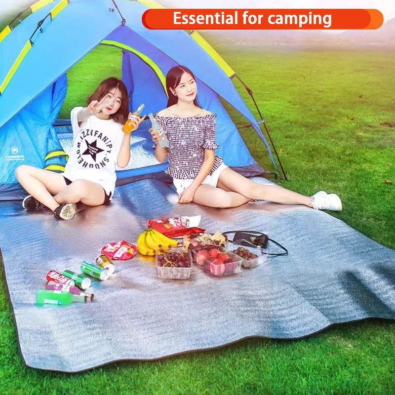 Lightweight Aluminum Foil Moisture Proof Pad, Waterproof Tent Footprint Mat, Portable Outdoor Picnic & Hiking Sleeping Pad