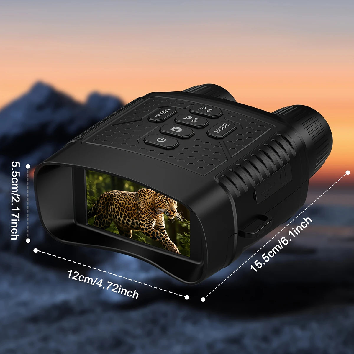 2.5K Digital Night Vision Binoculars 3" Large Screen 6X Digital Zoom Infrared Night Vision Goggles 800M Full Dark View Support Photo Video Recording Rechargeable Telescope for Hunting Camping Wildlife Observation Security Sur