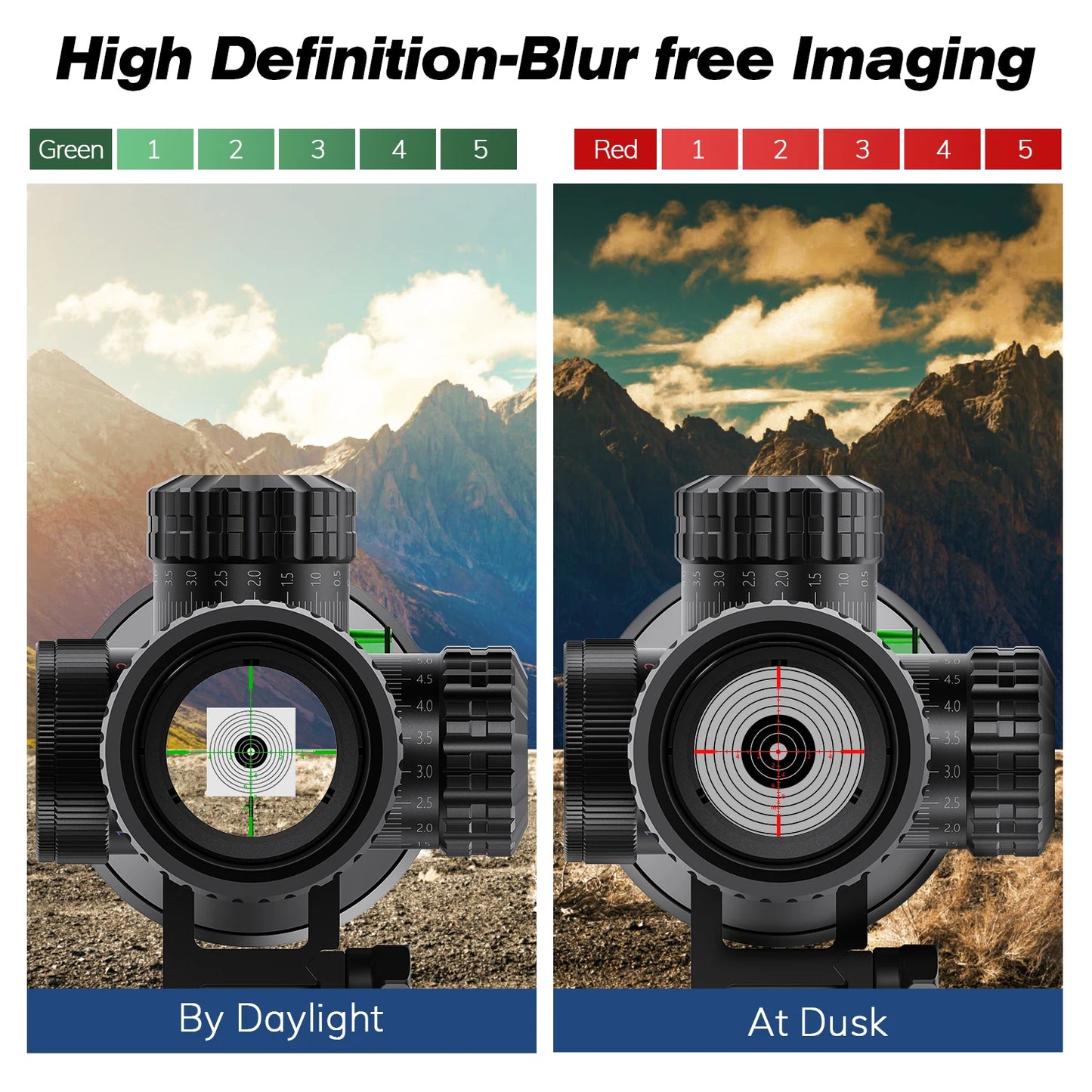 Tactical 4-16x44 AOE Scopes Hunting Scopes Tactical Air Luneta Para Rife De Caça Red Green Illuminated Sight