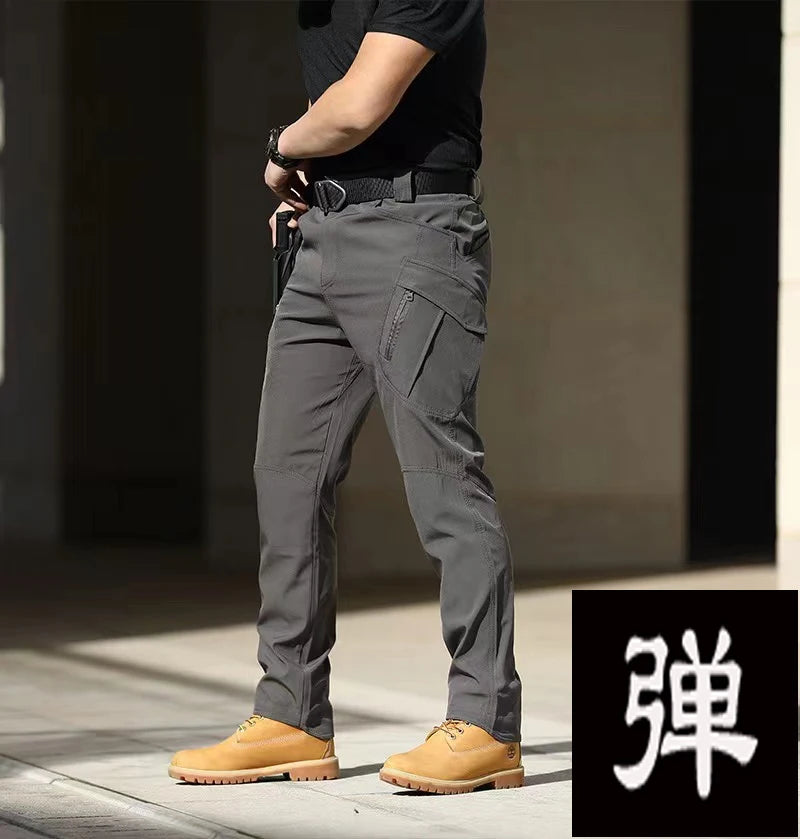 Men's M-5XL Autumn Spring Fall Elastic Camping Hiking Trekking Finshing Hunting Pants Outdoor Cycling Tranning Cargo Trousers