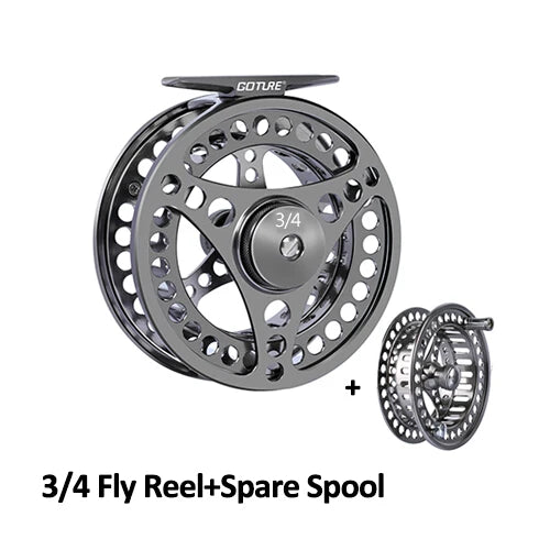 Goture 2+1BB Fly Fishing Reel CNC-Machined Aluminum Arbor Trout Carp Fishing Reel 3/4 5/6 7/8 9/10 WT Left&Right Handle Fly Reel